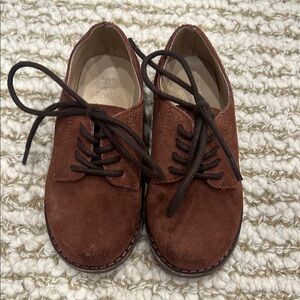 Janie + Jack Brown Suede Kids Shoes